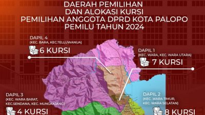 Sah! Dapil di Palopo Bertambah jadi Empat, Ini Komposisinya