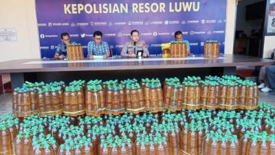 Polres Luwu Amankan 1.200 Liter Minyak Curah, Hendak Dijual ke Poso