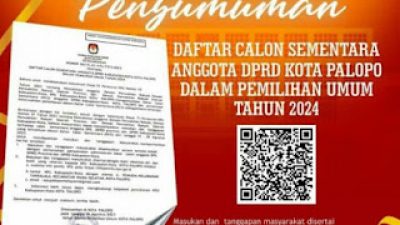 KPU Palopo Umumkan DCS, Berikut Daftarnya…