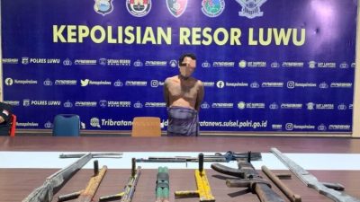 Simpan 7 Senjata Api Rakitan di Rumahnya, Warga Lamasi Timur Dibekuk