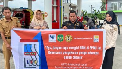 Dinas Perdagangan Kota Palopo Lakukan Pengawasan Metrologi Legal di SPBU