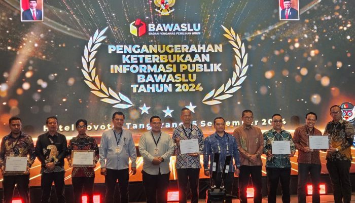 Satu-satunya di Sulsel, Bawaslu Luwu Timur Raih Penghargaan Anugrah Keterbukaan Informasi Publik