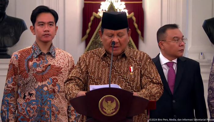 Prabowo Resmi Umumkan Susunan Kabinet Merah Putih