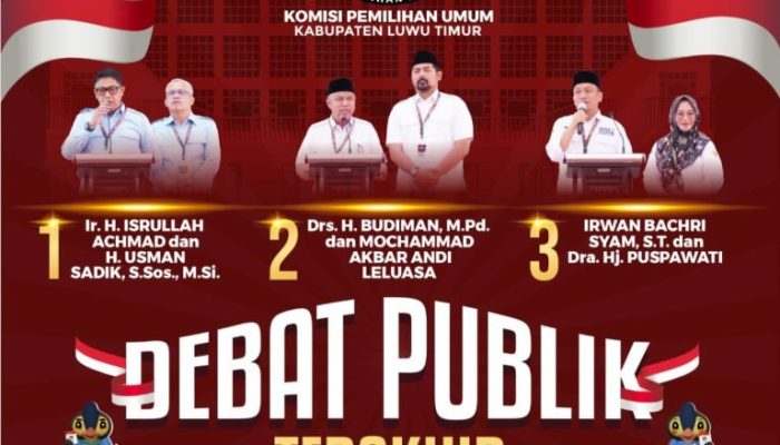 Berikut Link Live Streaming Debat Kedua Pilkada Luwu Timur