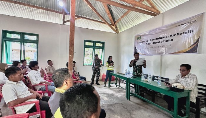 Sosialisasi Revitalisasi Sarana Air Bersih di Desa Rante Balla, Langkah Awal Kolaborasi MDA dan Kodim 1403/Palopo