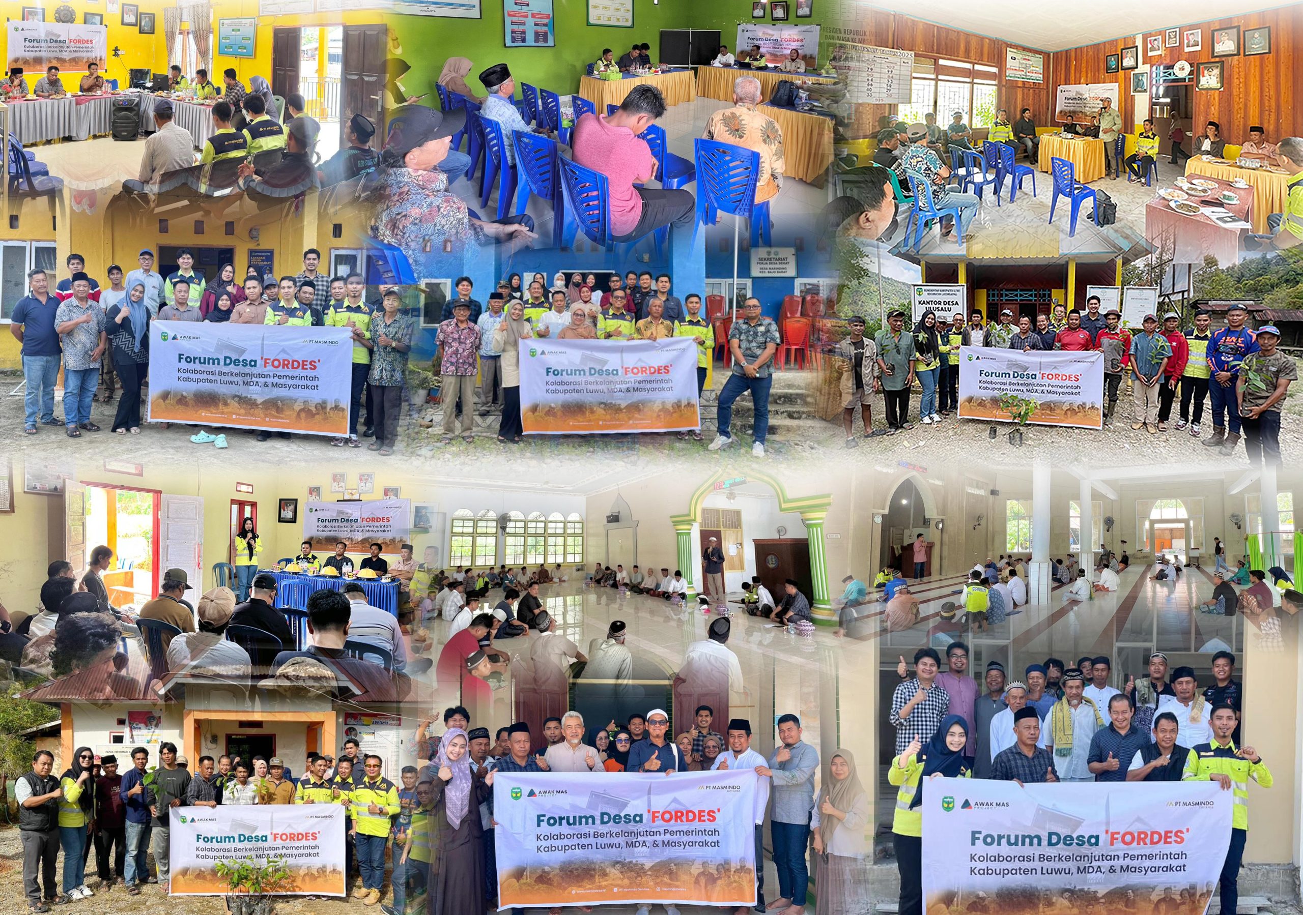 PT Masmindo Dwi Area (MDA) bersama Kelompok Kerja Percepatan Investasi Kabupaten Luwu (Pokja) melanjutkan rangkaian Forum Desa (FORDES) di enam desa lingkar tambang dan jalur akses Awak Mas Project.